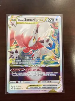 2022 Pokemon Sword & Shield Black Star Promo Card Hisuian Zoroark VSTAR SWSH298 - Image 1