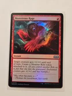 Monstrous Rage (Foil) - 142 - Wilds of Eldraine - LP - Instant - U - Image 1