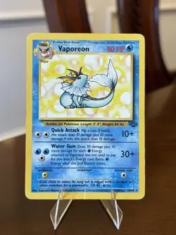 Vaporeon (28) Rare Jungle 28/64 HP Pokemon Card - Image 1