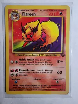 1999 Pokemon - Flareon 19/64 Jungle Regular LP - Image 1