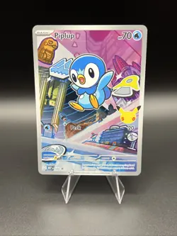 Pokemon Piplup MEP 042 First Partner Illustration Rare Promo 30th Anniversary NM - Image 1
