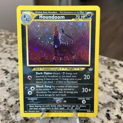 Pokemon Houndoom Double Holo Swirl Neo Revelation 8/64 - Image 1