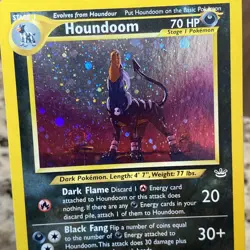 Pokemon Houndoom Double Holo Swirl Neo Revelation 8/64 - Image 2