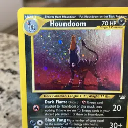Pokemon Houndoom Double Holo Swirl Neo Revelation 8/64 - Image 4