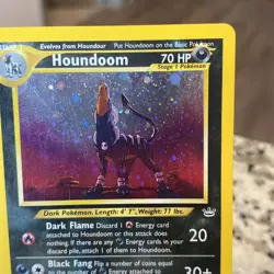 Pokemon Houndoom Double Holo Swirl Neo Revelation 8/64 - Image 5