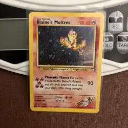 Pokemon TCG Blaine's Moltres 1/132 Gym Heroes Unlimited Holo Rare WOTC - LP/NM - Image 3