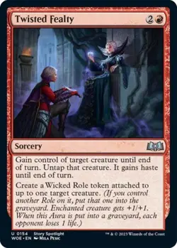 Twisted Fealty -Foil Near Mint MTG Wilds of Eldraine - Image 1
