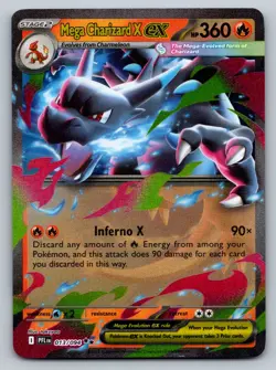 Pokemon Mega Charizard X ex Double Rare ME02: Phantasmal Flames 013/094 NM - Image 1