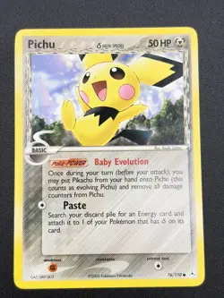 PICHU Δ NM/M 76/110 COMMON HOLON PHANTOMS POKEMON - Image 1