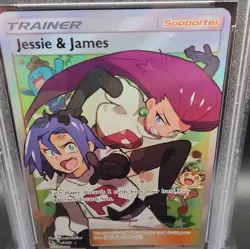 Pokemon 2019 Hidden Fates Jessie & James 68/68 Full Art Holo PSA 10 - Image 2