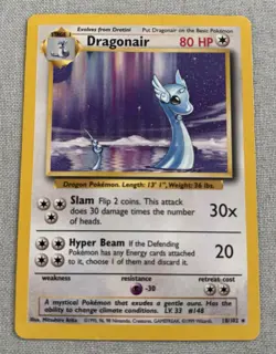 Pokemon TCG - Dragonair - 18/102 - Unlimited Base Set LP/MP - Image 1
