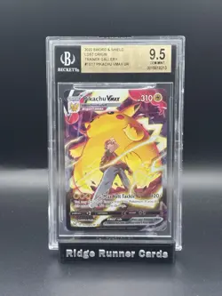 Pokemon Pikachu VMAX Holo TG17/TG30 Lost Origin Beckett 9.5 Gem Mint - Image 1