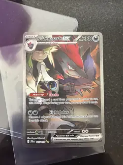 Pokemon TCG N's Zoroark ex 185/159 SV09 Journey Together SIR Full Art Holo - Image 1