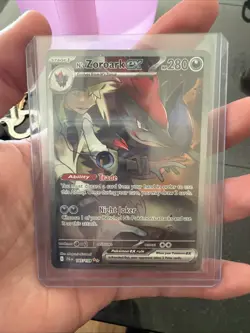 Pokemon TCG N's Zoroark ex 185/159 SV09 Journey Together SIR Full Art Holo - Image 3