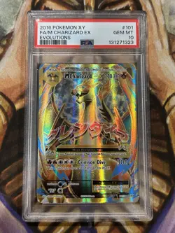 Mega M Charizard EX (101/108) Pokemon XY Evolutions Full Art Holo - PSA 10 🔥 - Image 1