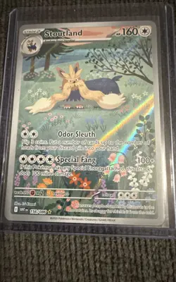 Pokemon Stoutland 156/086 Illustration Rare IR White Flare Full Art NM - Image 1