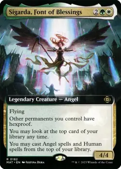 🧙Sigarda, Font Of Blessings R 182 Borderless Foil MAT March Of The Machines MTG - Image 1