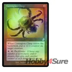 Foil Contagion Clasp M/NM Magic: The Gathering MTG Time Spiral Remastered - Image 1