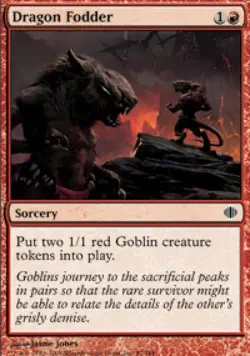 Dragon Fodder -Foil Light Play MTG Shards of Alara - Image 1