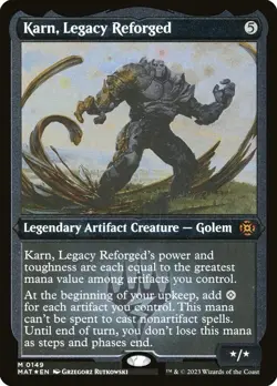 🧙Karn, Legacy Reforged M 0149 FOIL MAT March Of The Machines MTG - Image 1
