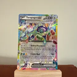 Terapagos EX 128/142 Holo Stellar Crown Pokemon TCG Double Rare, Near Mint/Mint - Image 1
