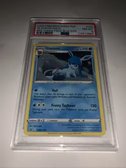 2022 POKEMON SWSH BLACK STAR PROMO #192 GLACEON-HOLO PSA 8 - Image 1