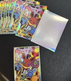 Pokemon Eevee CCG Card Sleeves 67X92mm Iridescent Standard Size Trad Card 60pcs - Image 2
