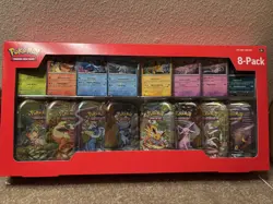 Pokemon TCG Prismatic Evolutions Costco 8 Mini-Tin Bundle w/ Promo Cards NO BOX - Image 1