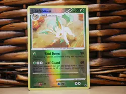 Pokemon LEAFEON 7/100 REVERSE HOLO RARE | HP Heavy Play | Majestic Dawn | 2008 - Image 1