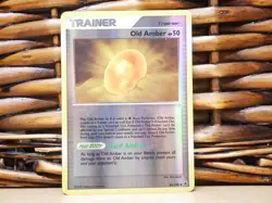 Pokemon OLD AMBER 84/100 REVERSE HOLO | LP Light Play | Majestic Dawn | 2008 - Image 1