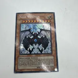 Yugioh Neos Wiseman CSOC-EN097 Secret Rare NM/M Error Print - Image 1