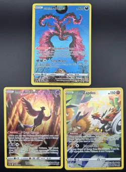 Pokemon TCG Crown Zenith Galarian Moltres, Articuno, Zapdos Black Star Promos NM - Image 1