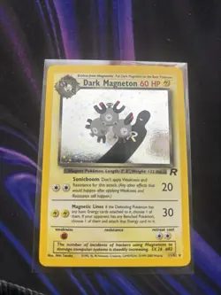 Pokemon TCG WOTC Team Rocket Dark Magneton 11/82 Unlimited Holo Rare English - Image 1