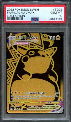 PM - 2022 - POKEMON SWSH LOST ORIGIN - #TG29 - PIKACHU VMAX - PSA 10 (GEM MINT) - Image 1