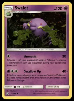 POKEMON SWALOT CELESTIAL STORM 58/168 UC NM/M Yuka Morii - Image 1