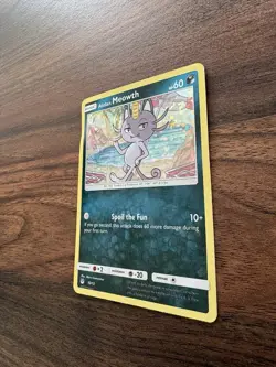 Pokemon TCG Alolan Meowth Alolan Moonbeam 10/12 Promo Holo Basic LP - Image 4