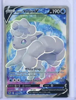 Alolan Vulpix V 173/195 Silver Tempest Full Art Holo UR - Image 1