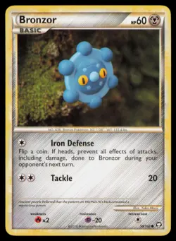 Bronzor 58/102 Common HGSS Triumphant Pokemon Near Mint - Image 1