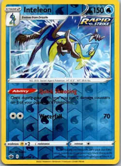 Inteleon 043/198 Holo Rare Chilling Reign Pokemon Holo Near Mint - Image 1