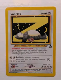 Snorlax 49 Black Star Promo - Pokemon TCG - NM - Wizards WOTC 2002 - Image 1