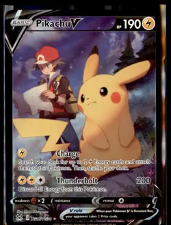 Pikachu V TG16/TG30 Holo V Rare Lost Origin Trainer Gallery Pokemon Near Mint - Image 1