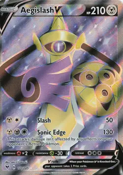 Aegislash V 177/185 Ultra Rare Vivid Voltage Pokemon Lightly Played - Image 1