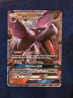 Pokemon Aerodactyl GX Ultra Rare # 106/236 - Unified Minds - LP - Image 1