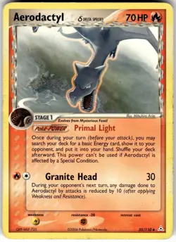 Aerodactyl 35/110 Holon Phantoms Pokemon MP/DMG/Creases Fast Ship - Image 1