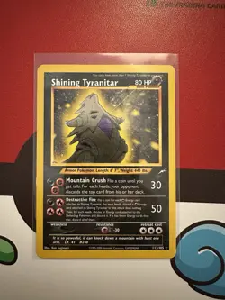 Pokemon TCG Neo Destiny Shining Tyranitar Holo Card 113/105 MINT Condition - Image 1