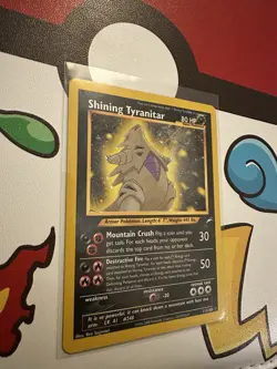 Pokemon TCG Neo Destiny Shining Tyranitar Holo Card 113/105 MINT Condition - Image 3