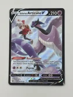 Galarian Articuno V TG16/TG30 Astral Radiance Trainer Gallery Holo Pokemon - Image 1