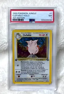 1999 Pokemon Jungle - #1 Clefable Holo 1st Edition PSA 7 NM - Image 1