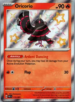 Oricorio 113/091 Shiny Rare Paldean Fates Pokemon Holo Near Mint - Image 1