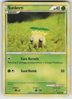 Sunkern 85/123 Common HeartGold & SoulSilver Pokemon Heavily Played - Image 1